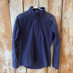 Athleta Womens Navy Blue Lightweight Fleece 1/2 Zip Jacket Size Small